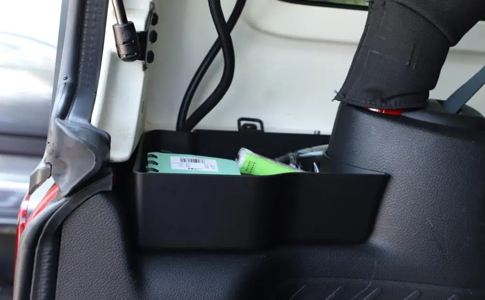 Цена Ящик для хранения в багажнике, черный органайзер для Jeep Wrangler JK 2011 2012 2013 2014 2015 2016 2017, поднос для салона автомобиля