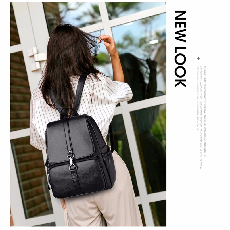 Женские кожаные рюкзаки высокое качество 2019 дорожная сумка через плечо школьные