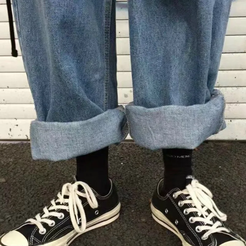 

Plus Size 5XL Women Jeans Wide Leg Trousers Loose High Waist Couples Simple All-match Chic Korean Style Fashion Vintage Leisure