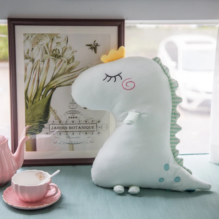 Плюшевая подушка в виде динозавра Декоративные диванные подушки для диван