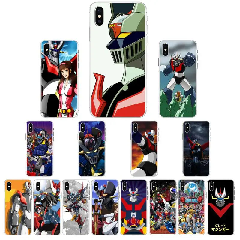 

YNDFCNB Mazinger Z Soft Rubber Phone Cover for iphone 13 X XS MAX 6 6s 7 7plus 8 8Plus 5 5S se 2020 XR 12 11 pro max case