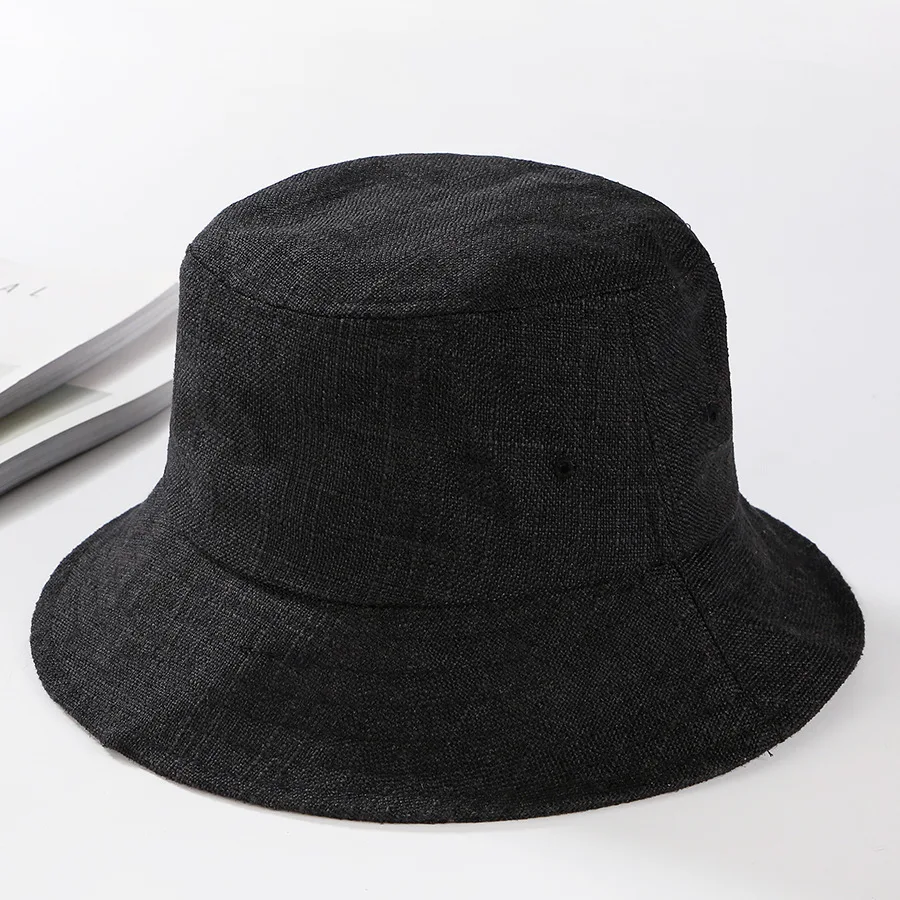 

COKK Bucket Hat Women Summer Autumn Cotton Black Outdoor Sunscreen Sun Hats For Women Men Fisherman Cap Korean Solid