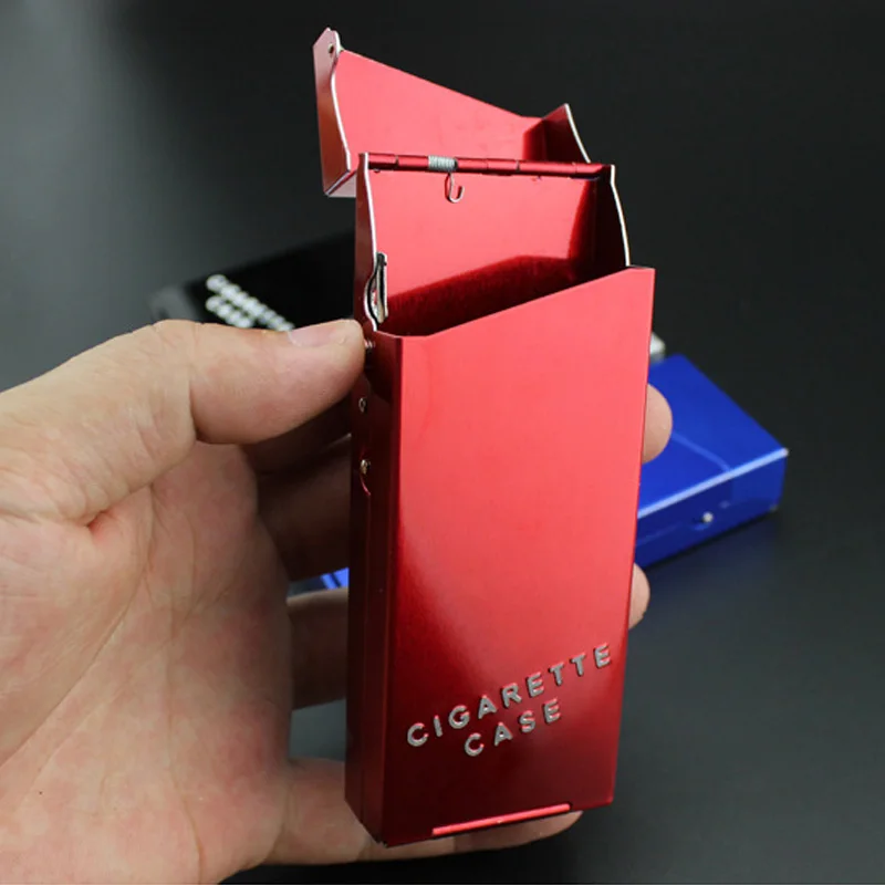 Удлиненные ультратонкие аксессуары для курения вмещает 20 сигарет алюминиевый