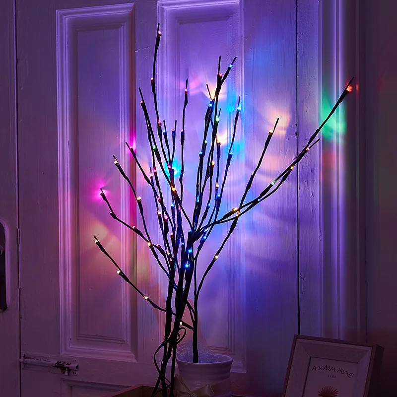 

New Year Light String 20 LED Simulation Willow Tree Branch Lamp Christmas Garland Xmas Lights Christmas Decorations for Home