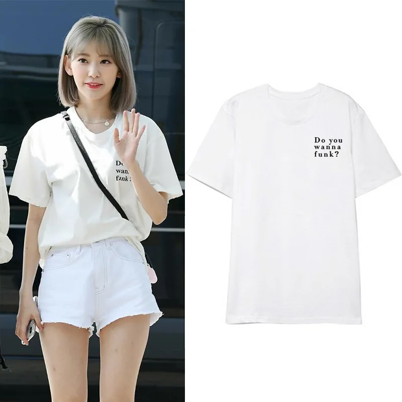 Новая корейская мода Поп НЗТ Джонни K-pop IZONE-SAKURA футболка для женщин/для мужчин с