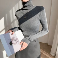 2021 autumn winter turtleneck women sweater elegant slim female knitted pullovers casual stretched sweater jumpers femme