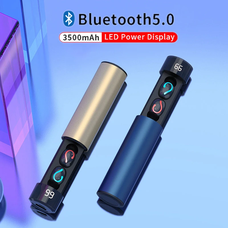 

Беспроводные наушники Q67 TWS, 3D стерео, Мини Bluetooth наушники 5,0 с двойным микрофоном, спортивные водонепроницаемые, 3500MA, светодиодный дисплей пи...