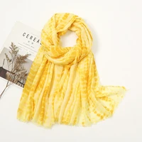 luxury brand 2021 cotton viscose yellow leopard fringe scarf women sun resistant shawls and wraps scarves muslim pashmina stole