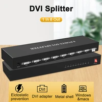 dvi splitter 1x8 8 port dvi distribution 1 input 8 output support multiple video display 1920x1440