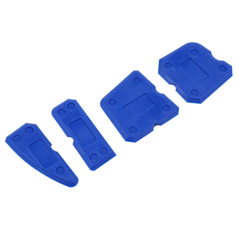 

4Pcs Glass Silicone Squeegees Sealant Angle Corner Spreader Spatula Rubber Glue Scraper Window Wall Floor Cement Removal Tools