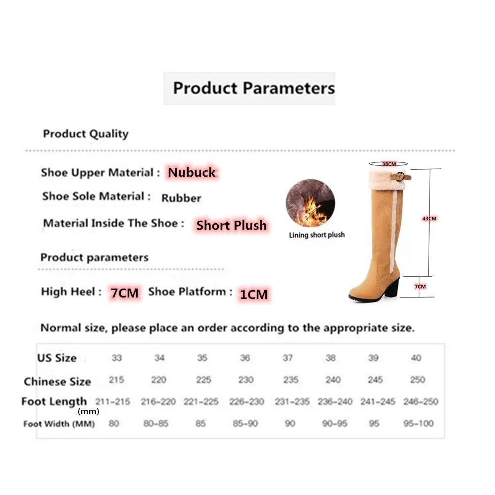 

Winter Women's Platform Boots Buckle Thick Bottom Snow Long Boots Warm Plush Chunky Wedges Shoes For Women 2021 Botas De Mujer