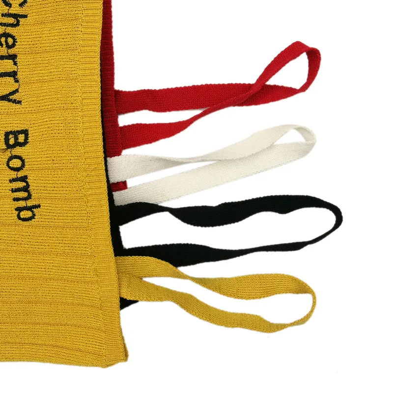 

2020 Women Fashion Slim Fit Sexy Casual Letter Printed Solid Color Sleeveless Personality Camisoles