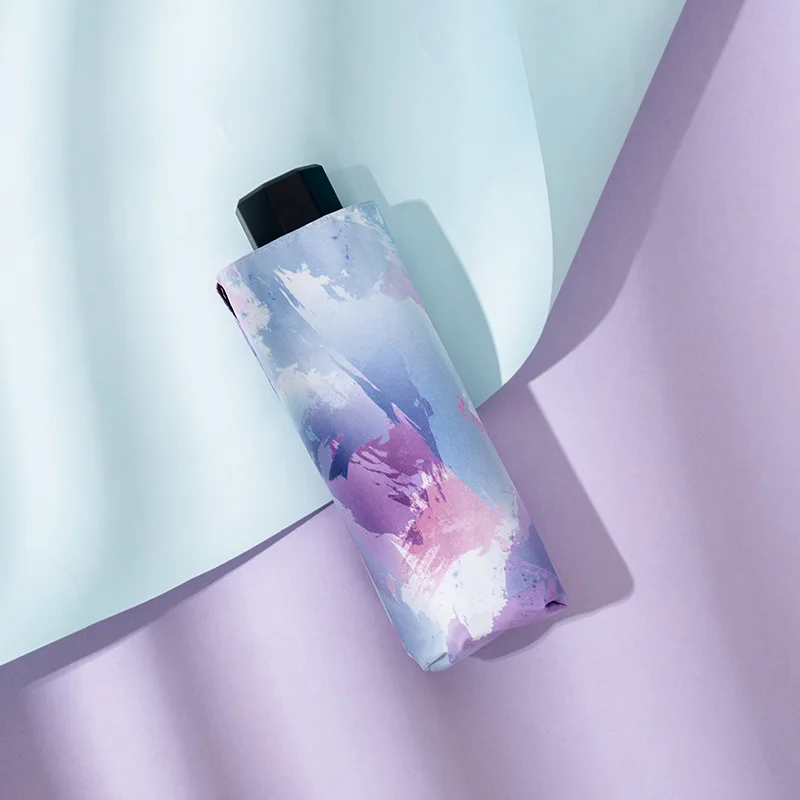 

Portable Shade 5fold Umbrella Student Super Light Anti-UV Sun Protection Windproof Outside Unisex Regenschirm Rain Gear BE50um