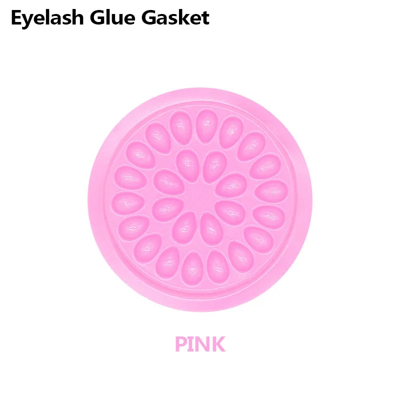 Pink Клейкая прокладка для ресниц Клей Держатель Клей поддон для наращивания ресниц клеевые подушечки подставка на ресницы пластиковый клей держатель - Цвет: Pink