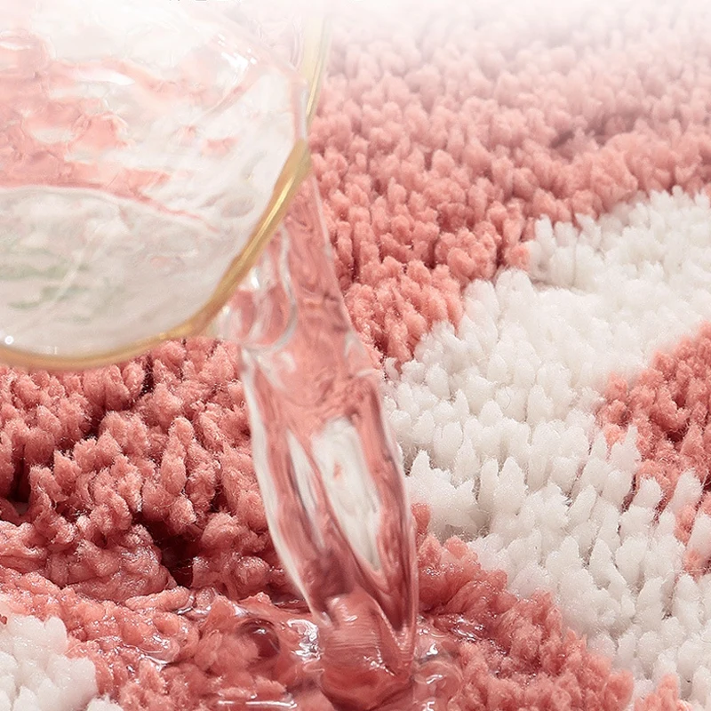 Персиковый коврик в форме лимона флокирующий для ванной необычный впитывающий