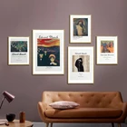 Всемирно известный Эдварда Munchтревога поцелуй Характеристическая вязкость полимера любящее Картина на холсте женщина Художественный принт постер на стену для Гостиная Спальня домашний декор
