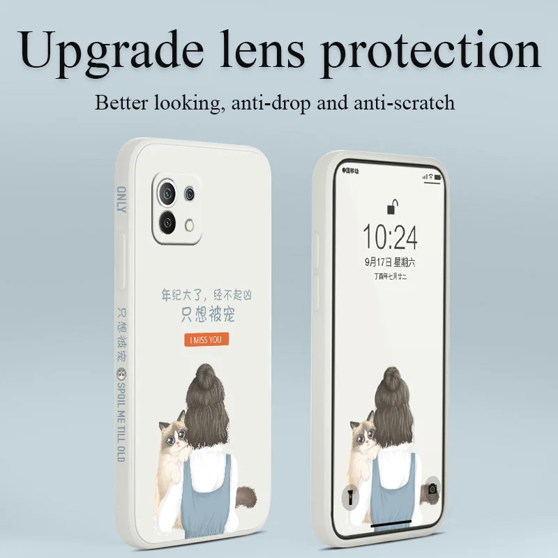 

Clean Puppet Cat Phone Case For Xiaomi Mi 11 10T 10T Pro 10 S lite Ultra 9T 9 8 Note 10 Pro Poco F3 F2pro X2 Silicone Cover