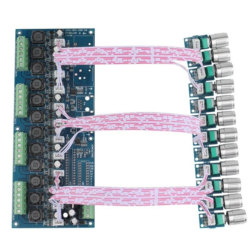 

12CH Constant Current Controller DMX 512 Constant 12 Channel Decoder Dimmer for LED Strip Lights Lamp WS-DIM-12CH