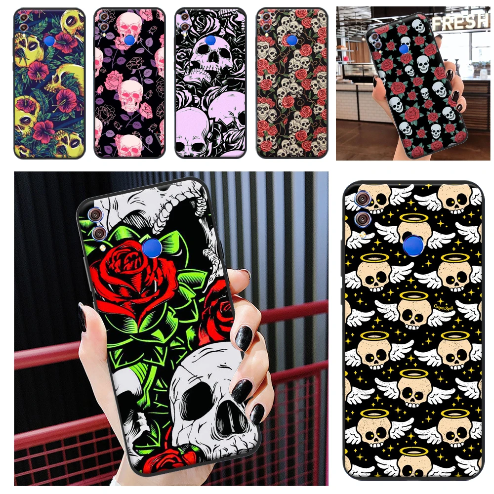 

Reaper Skull Skeleton Phone Case For Huawei Honor 7X 8X 8C 9 V9 9X 10 V10 10i 10X Lite Reaper Skull Skeleton Coque Carcasa