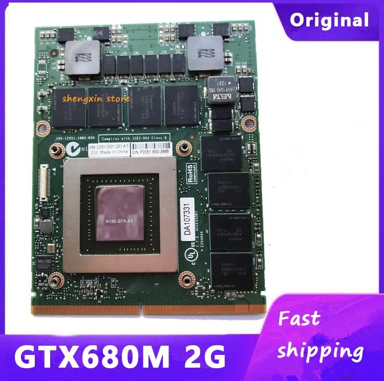 CN 020HTK 20HTK GTX680M GTX 680M VGA Видеокарта для Dell Alienware M17x R4 M18X R2 2G GDDR5|Карты видео- и