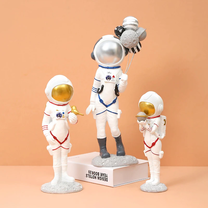 

Фигурки астронавтов нового дизайна, креативная модель из смолы ручной работы, миниатюрная модель, украшение для дома и офиса, подарки подру...
