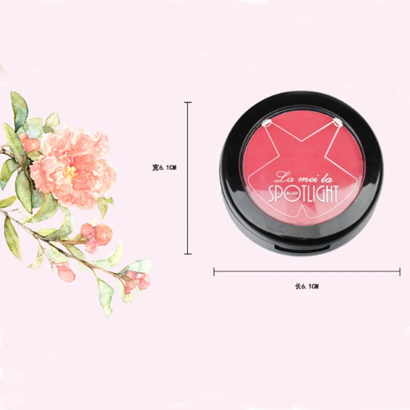 High Quality Brand Makeup Cheek Face Blush Powder 6Color Blusher Powder Pressed Foundation Face Makeup Blusher With Brush
