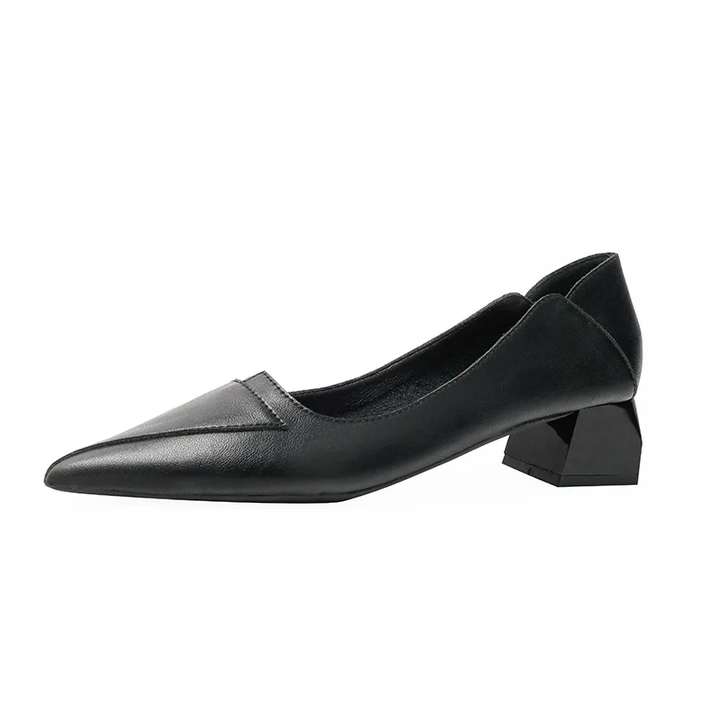 

Shallow Mouth Casual Heels Women's High-Heeled Shoes Slip On Chunky Sandals Work Dress Professional Footwear Lace-Up Pointed Pum