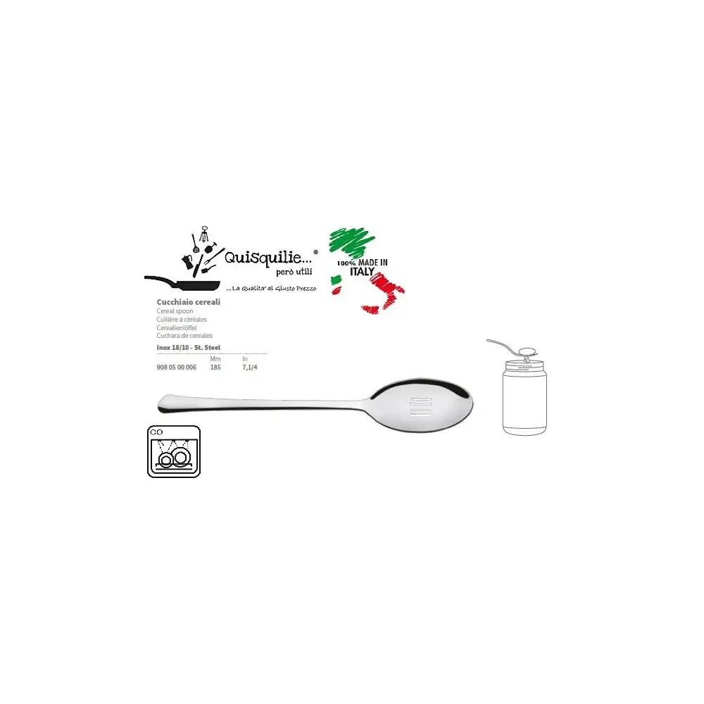 Abert Spoon Cereal break & fast 18/10 stainless steel Made In Italy |