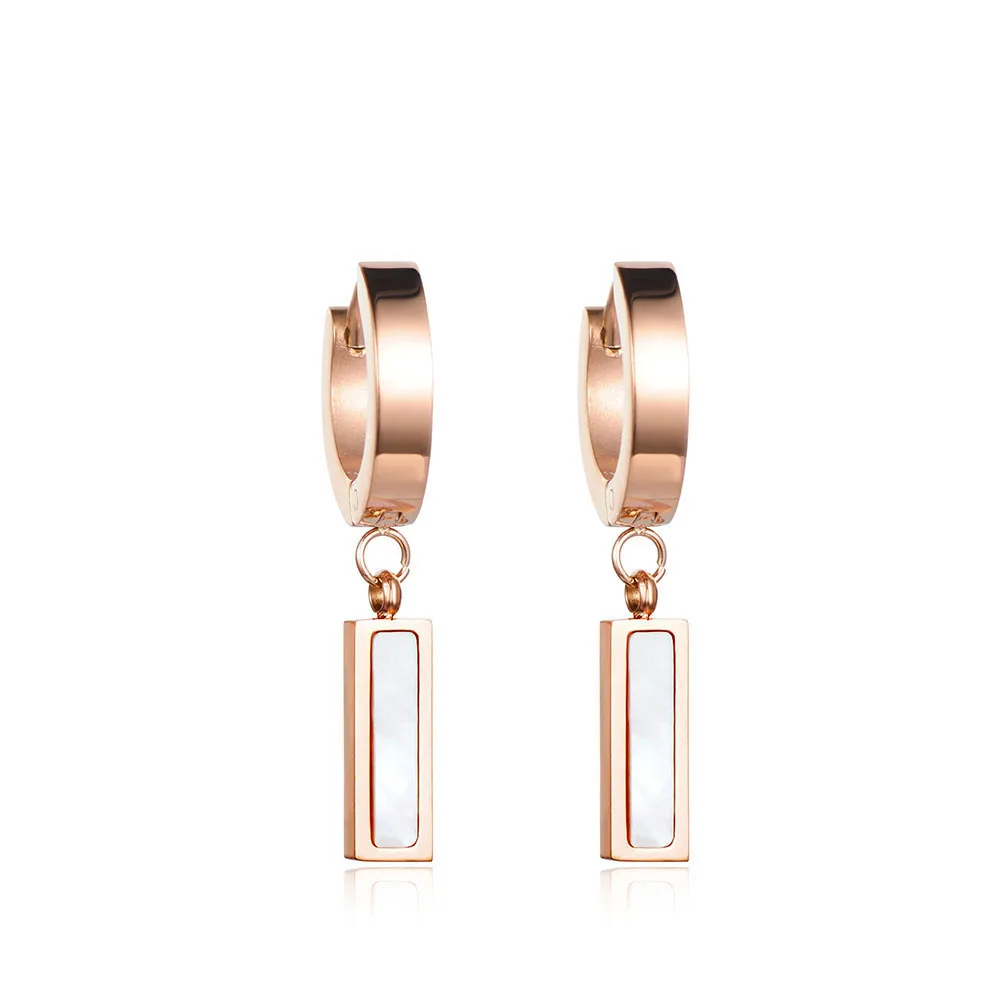 Женские серьги кольца из титановой стали цвета розового золота|hoop earrings for women|fashion