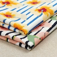 lychee life 50x140cm plant flower printed fabric fashion colorful fabrics diy handmade sewing clothes supplies decorations