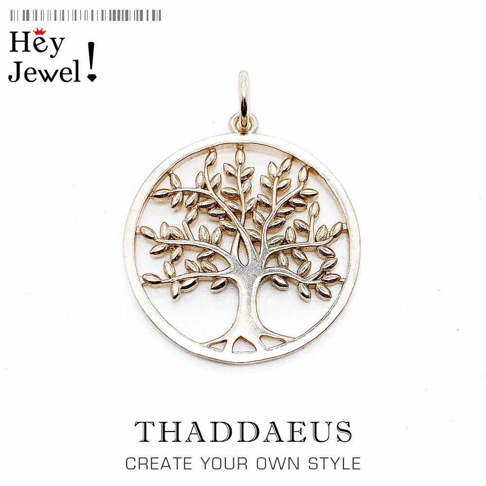 

Rose Gold Plated Tree Pendant,2020 Brand New Fine Jewelry Europe Bijoux 925 Sterling Silver Romantic Gift For Woman