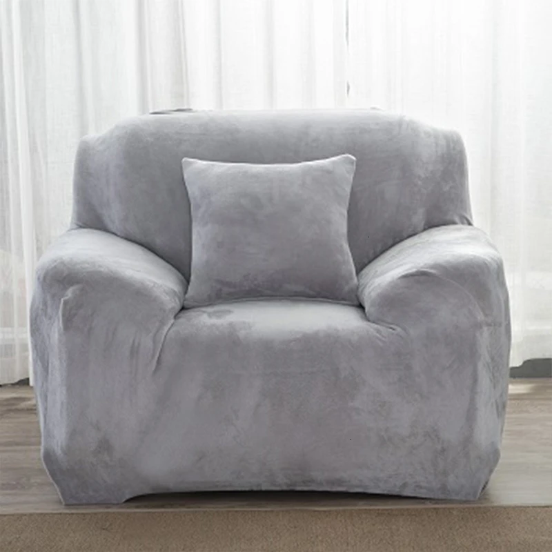 Model 11 Light Grey Зимние супер мягкие плюшевые чехлы для диванов однотонные Цвет утепленные стрейч все включено чехол для дивана, чехол для дивана, для возраста от 1/2/3/4 сиденья - Цвет: Model 11 Light Grey