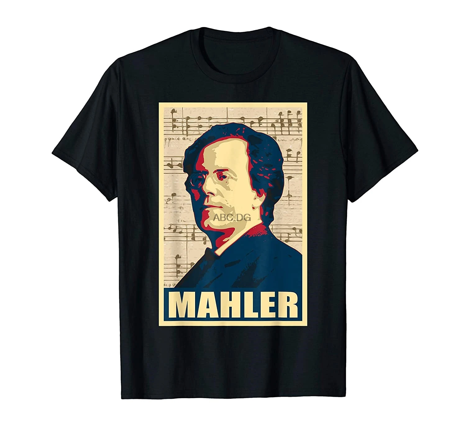 

Классический музыкальный композитор guow Mahler, ретро-рекламная футболка