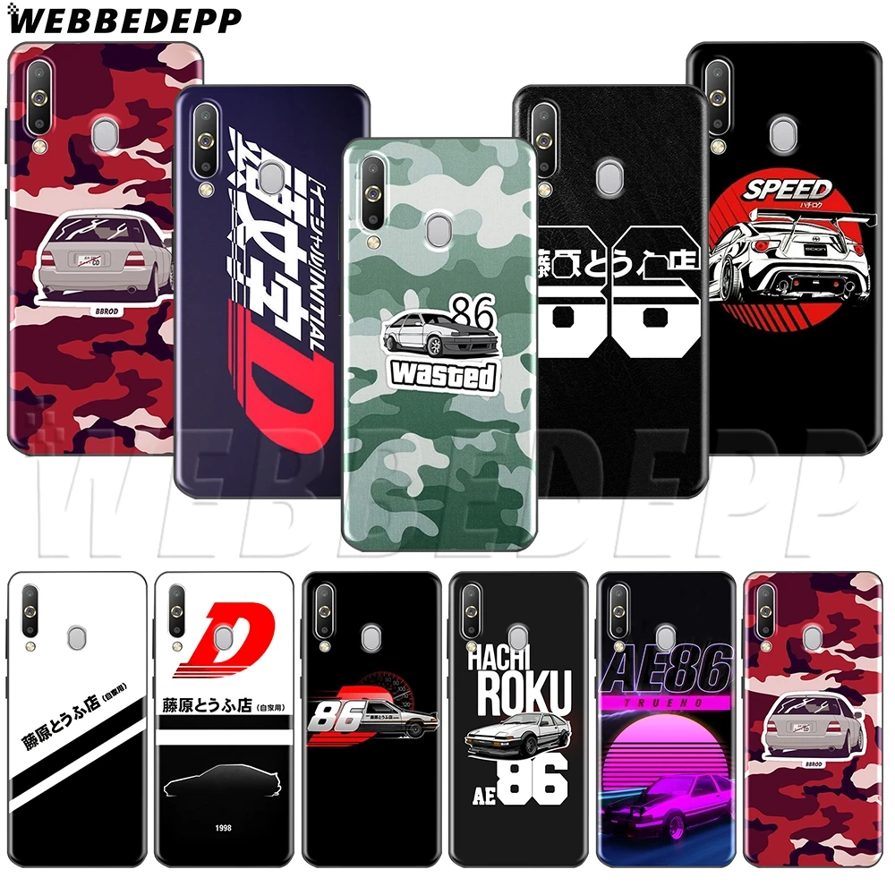 WEBBEDEPP INITIAL D AE86 TPU мягкий чехол для Samsung A2 Core A20e A70s J4 J7 Duo J6 J8 Plus Prime 2018 | Мобильные