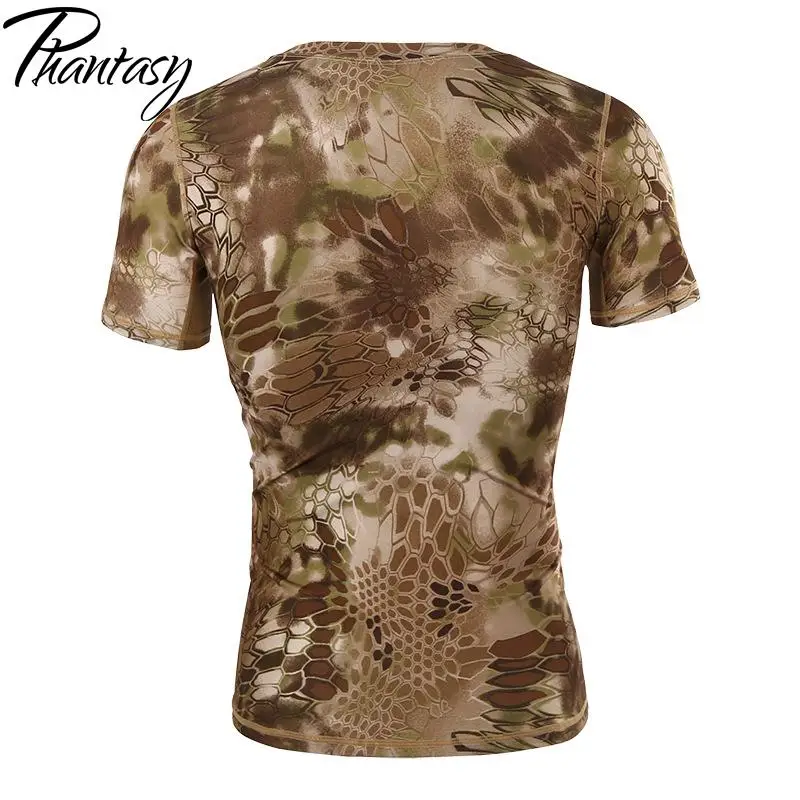 Летняя мужская футболка с принтом питона Phantasy уличная спортивная одежда круглым