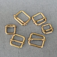 100 pcslot 15mm 20mm 25mm golden adjuster buckle environmental slider for sewing belt bags diy accessory high quality plated