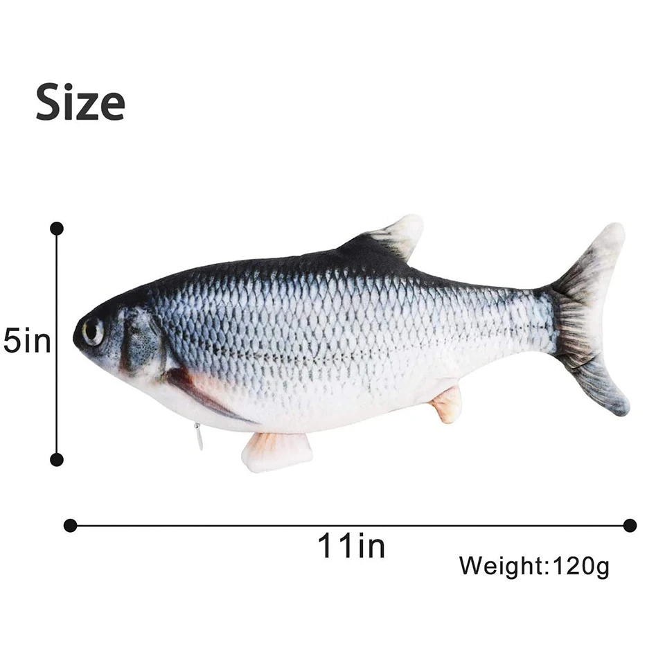 Игрушечная Рыба для кошек Реалистичная плюшевая рыба забавная интерактивная