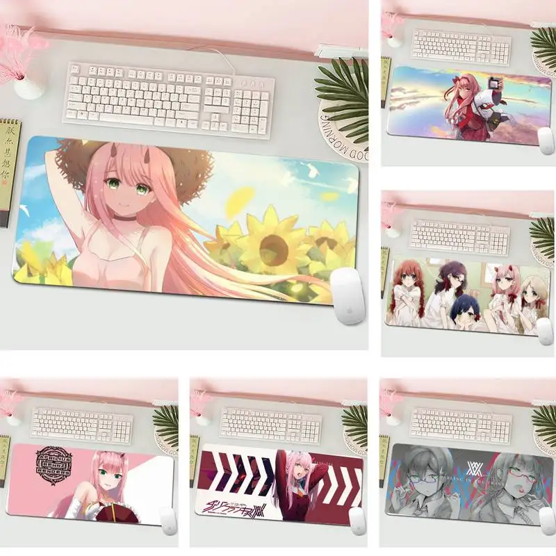 

zero two girl Gamer Speed Mice Retail Small Rubber Mousepad L Large Gamer Keyboard PC Desk Mat Computer Tablet Gaming Mouse Pad