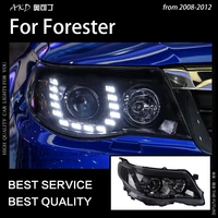 akd car styling head lamp for subaru forester headlight 2008 2012 led headlight drl hid bi xenon projector lens auto accessories