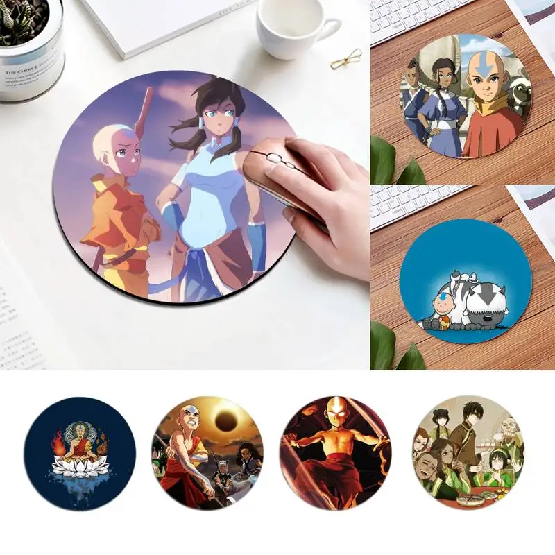 

Avatar the Last Airbender Pad to Mouse Game Comfortable Round Mouse Pad Planet Series Mat Desktop DIY Custom desk mat