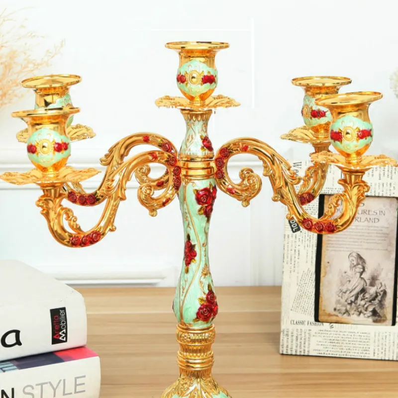 

Nordic Luxury Candle Holders Metal Large Wedding Centerpieces for Tables Pillar Candle Holder Portavelas Home Decoration AC50ZT