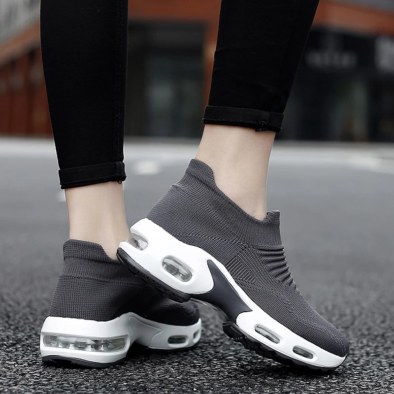

Womens Walking Shoes Slip On Sock Sneakers Cushion Platform Loafers Lady Casual Shoes Nurse Mesh Women Flats Zapatillas Enfermer