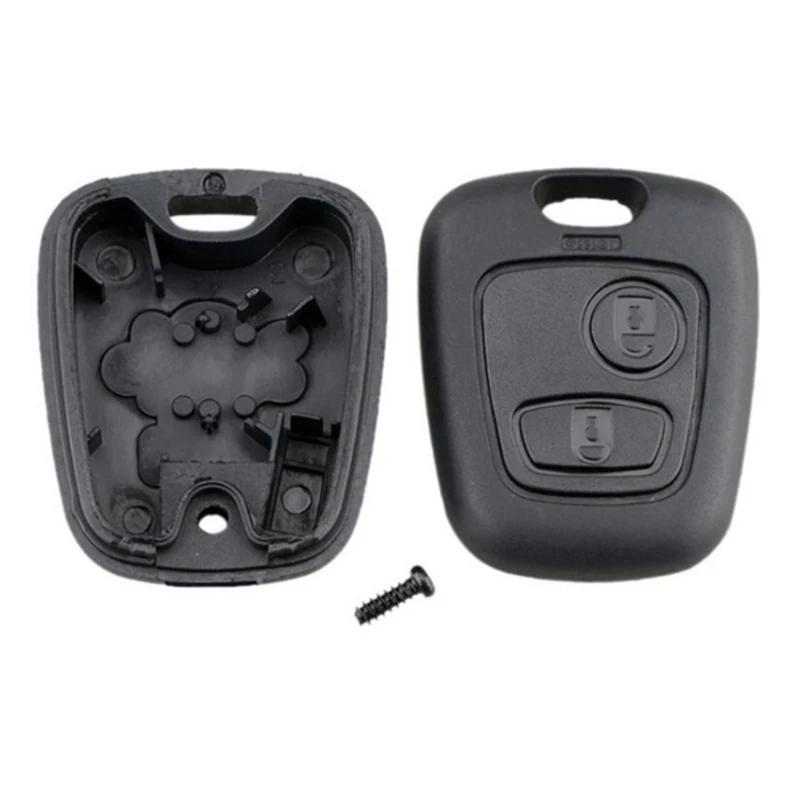 

Car Key Shell Remote Control Replacement Dustproof Key Case 2 Button Compatible for Citroen C1 C2 C3 C4 Peugeot- 206 207