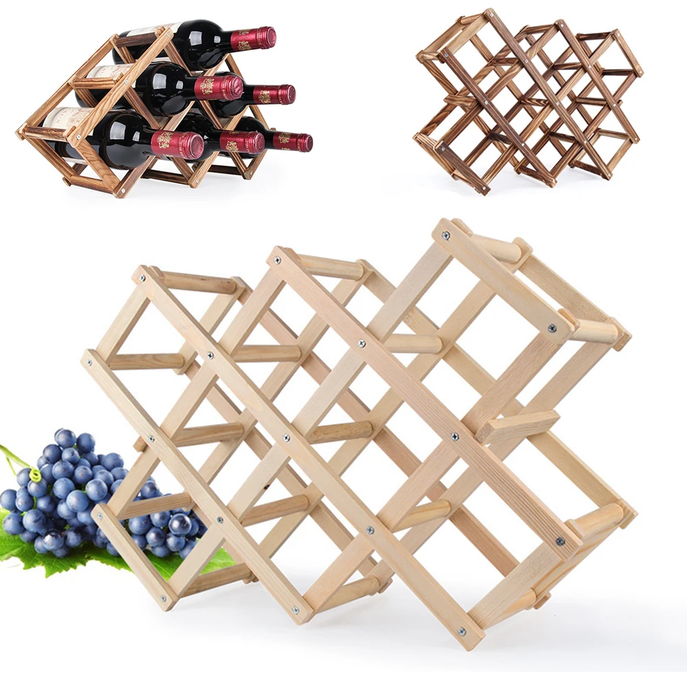 Креативные складные деревянные держатели для винных бутылок 10 практичный Декор