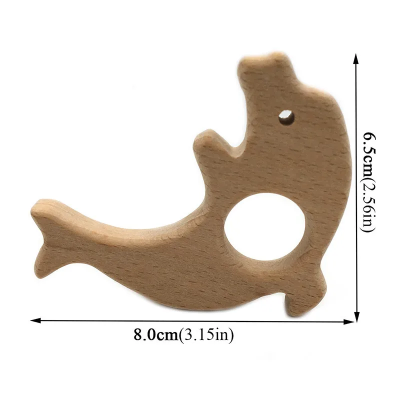 baby teether C066 Лидер продаж, детский Пищевой Деревянный прорезыватель, мультяшная собака в форме слона, Детские Прорезыватели для кормления, безопасные Прорезыватели для новорожденных, игрушки в подарок - Цвет: baby teether C066
