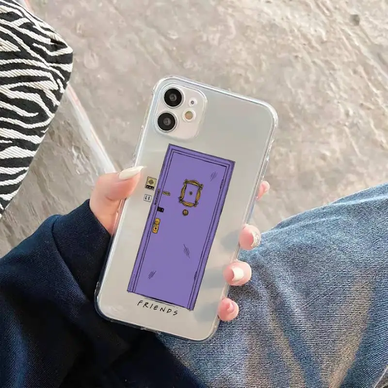 

Friends TV Show Door Phone Case For iphone 12 11 8 7 6s 6 5 5s 5c se plus mini x xs xr pro max Transparent soft