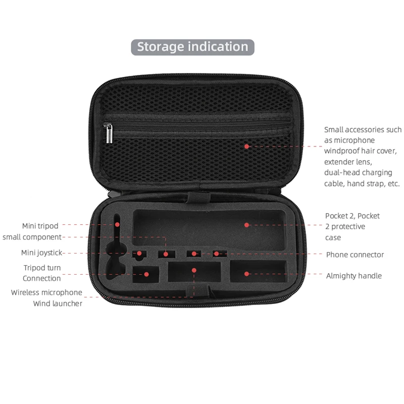 

Mini Carrying Case for DJI POCKET 2 Portable Bag Storage Hard Shell Box for Pocket 2 Creator Combo Gimbal Accessories