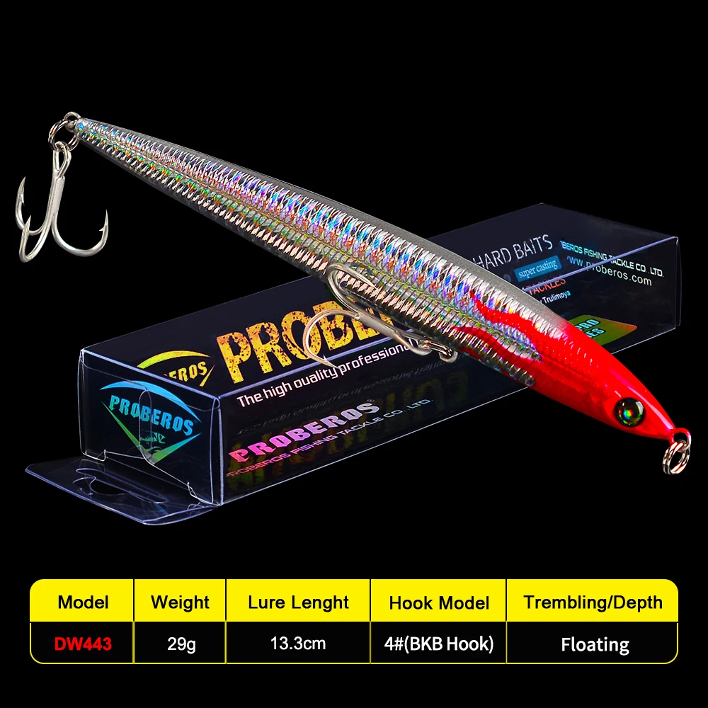 1 шт. Топ карандаш рыболовные приманки 13,3 см-5,2" /29g-1,02 oz 8 расцветок 4# крючки bkb бас приманки рыболовные снасти приманки