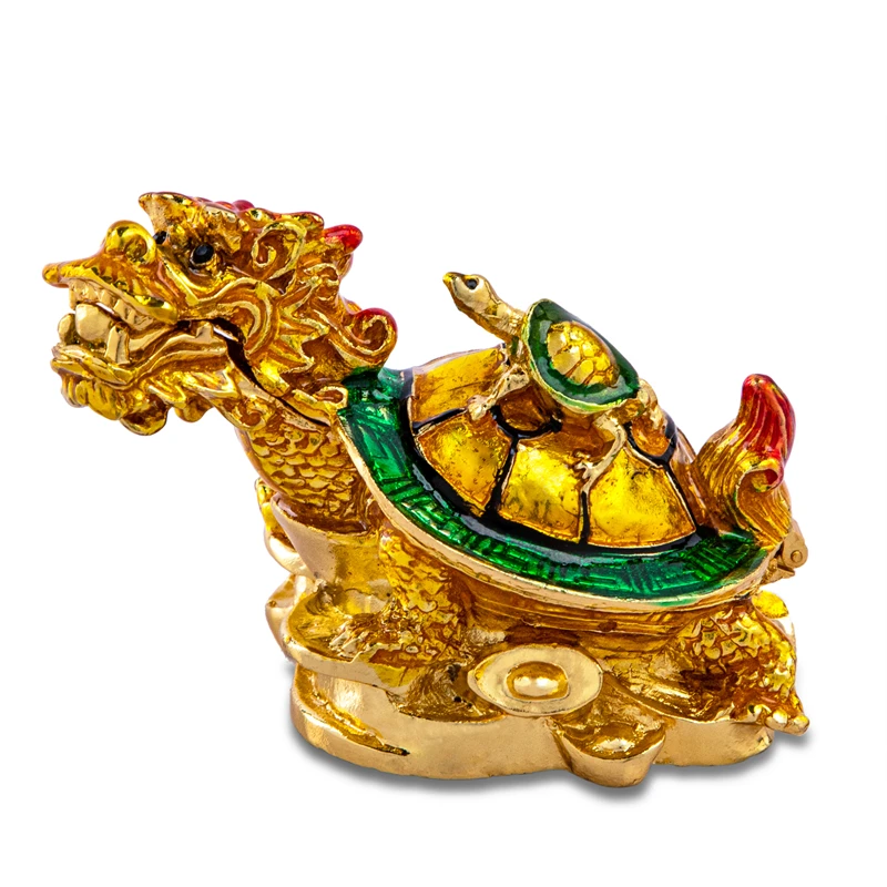 

Коробка для безделушек H & D в виде дракона, ручная работа, фигурки фэн-шуй, украшения для домашнего декора, приносящий удачу держатель для кол...