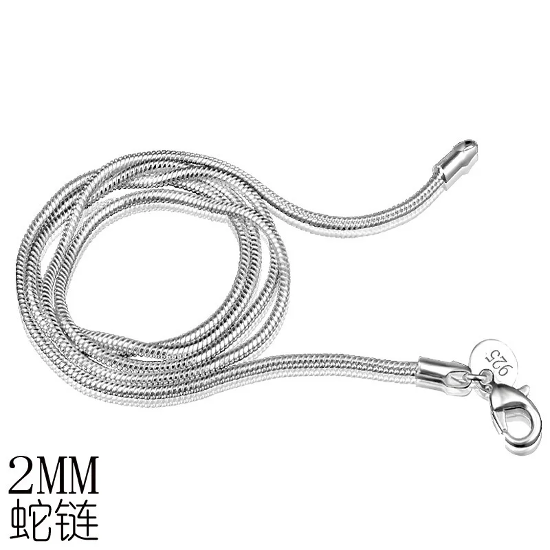 Женская Серебряная цепочка со змеиным плетением|women chain|snake chain necklacechain girl |